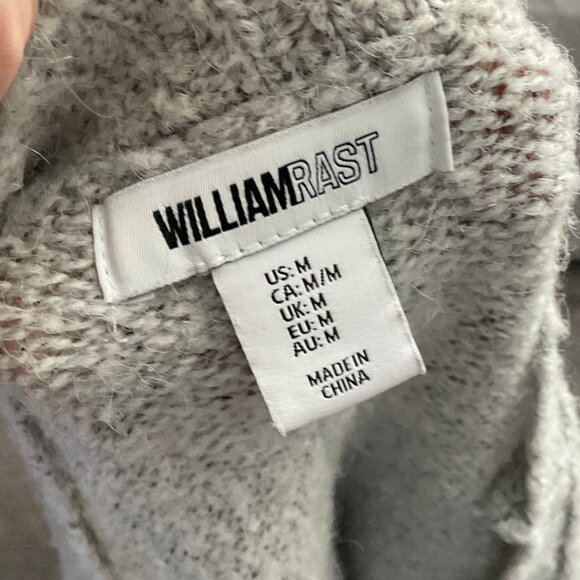 William Rast Women's Size Medium Fuzzy Chunky Oversized Cardigan Sweater Grey - Picture 5 of 8